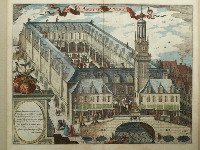 Holland - Amsterdam Børs Børs; Lodovico Guicciardini - Byrsa Amsterodamensis - 1612