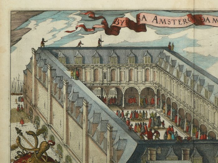 Holland - Amsterdam Børs Børs; Lodovico Guicciardini - Byrsa Amsterodamensis - 1612