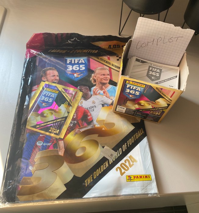 Panini - FIFA 365 2024 - Haaland/Mbappé/Zidane - Starterpack + Empty Box + Complete loose Sticker Set