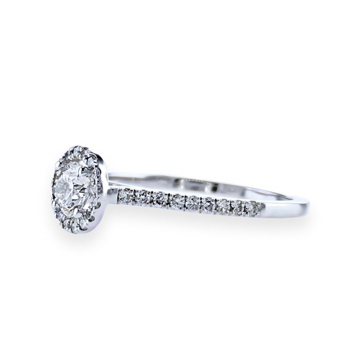 Forlovelsesring - 14 karat Hvidguld -  0.57ct. tw. Diamant (Natur)  - Diamant