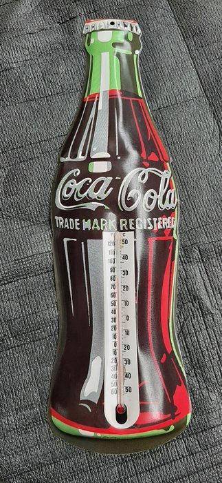 Coca-Cola - Reklameplakat - termometer - Metal