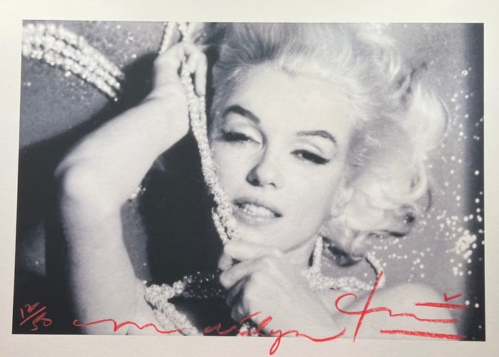 Bert Stern - Bert Stern signed Famous Marilyn Monroe sultry in rhinestones