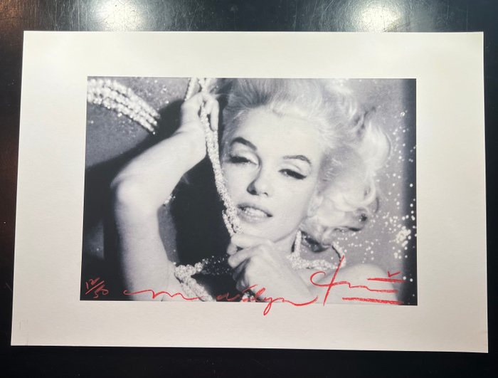 Bert Stern - Bert Stern signed Famous Marilyn Monroe sultry in rhinestones