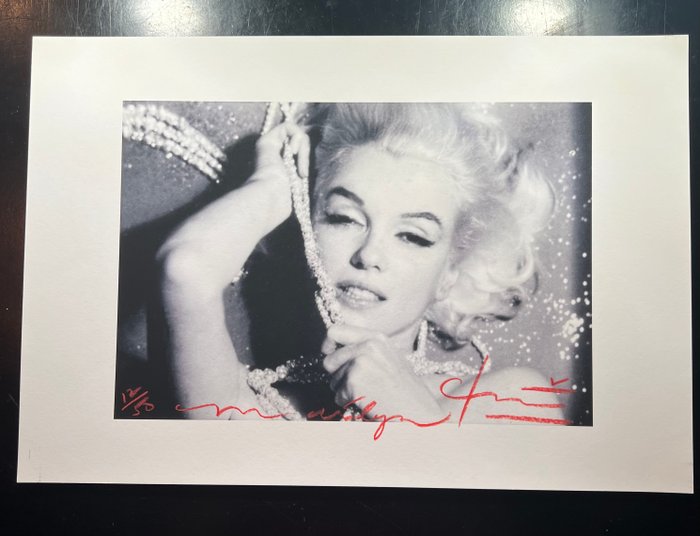 Bert Stern - Bert Stern signed Famous Marilyn Monroe sultry in rhinestones