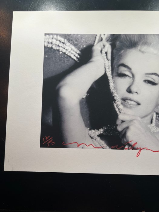 Bert Stern - Bert Stern signed Famous Marilyn Monroe sultry in rhinestones