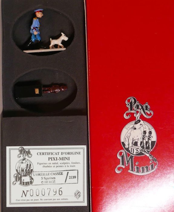 Pixi - Tintin - Ref 2139 - Mini série 1 - '' L’oreille cassée '' (5 figurines) - (1996) - Boite + certificats