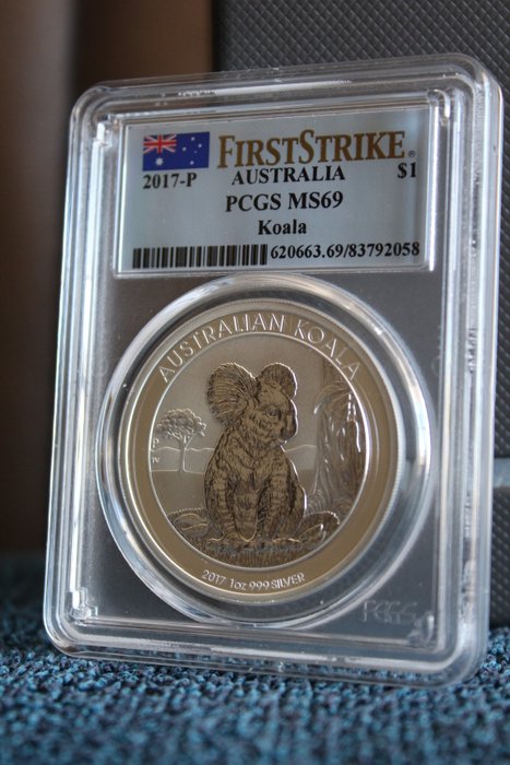 Australien 1 Dollar 2017 Koala 1 Oz (999) MS69  (Ingen mindstepris)