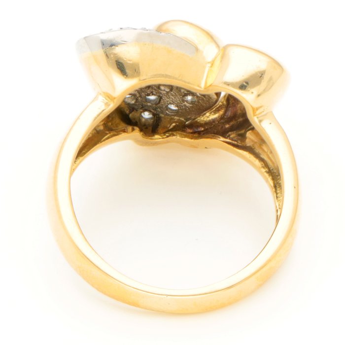 Ingen mindstepris - Ring - 18 kraat Gulguld -  0.21ct. tw. Diamant (Natur)