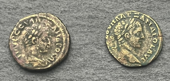 Bithynien, Nikæa. Severus Alexander (AD 222-235). Lot consisting of 2 bronzes  (Ingen mindstepris)