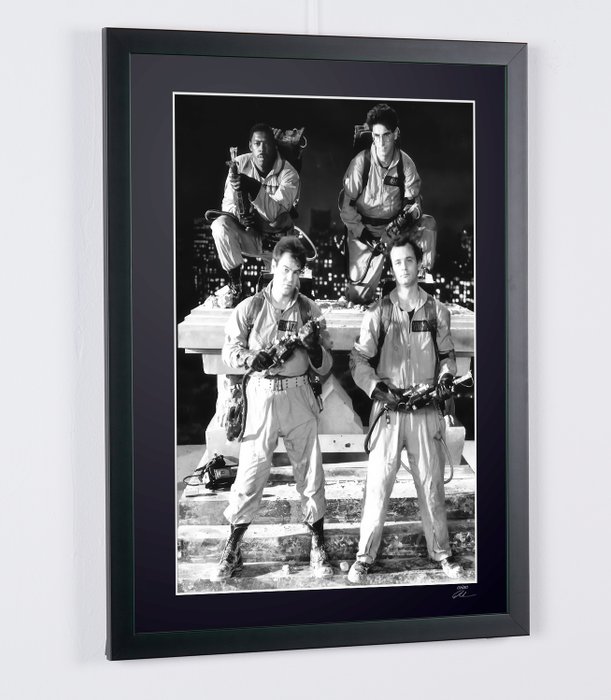 Ghostbuster - Bill Murray, Dan Aykroyd, Harold Ramis and Ernie Hudson - Fine Art Photography - Luxury Wooden Framed 70X50 cm - Limited Edition Nr 01 of 30 - Serial ID 17150 - Original Certificate (COA), Hologram Logo Editor and QR Code - 100% New items.