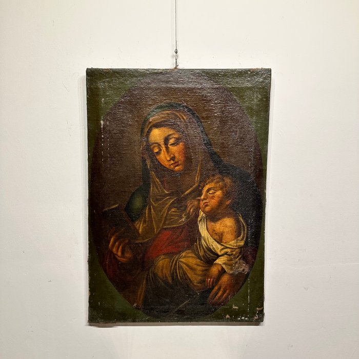 Italiensk skole (XIX) - Madonna con Bambino - NO RESERVE