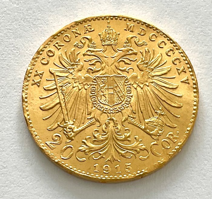 Østrig. 20 Corona 1915 - Franz Joseph I. (Neuprägung)