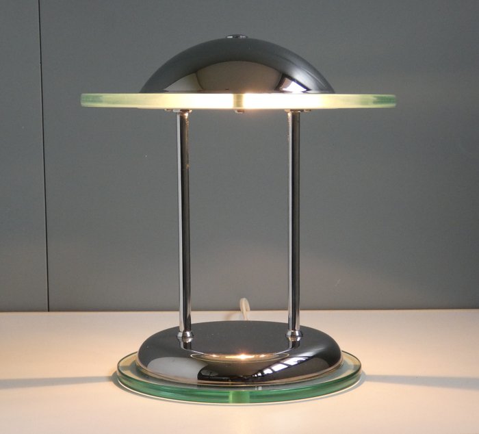 Herda - Bordlampe - Forkromet, Glas, Metal