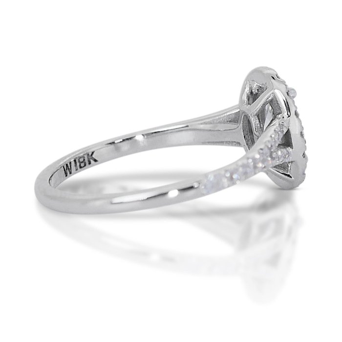 Ring - 18 kraat Hvidguld -  141ct tw Diamant (Natur) - Diamant