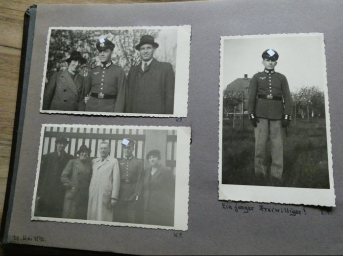 Hær/infanteri - Fotoalbum - "My Service Time" Labeled private and military photos - 152 photos/postcards - 1942/1945.