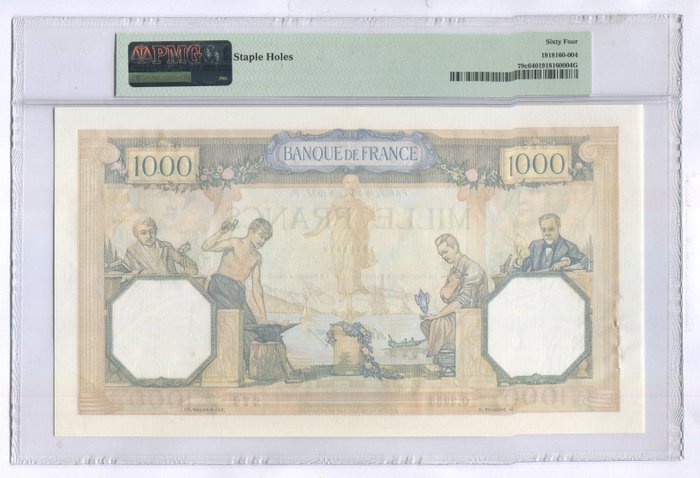 Frankrig. - 1000 Francs - 30/06/1937 - Ceres  Mercure - Pick 79c