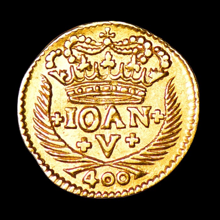 Portugal D João V (1706-1750) Pinto (480 Reis) 1721 - Coroa 4 Arcos