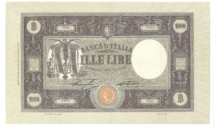 Italien. 1.000 Lire 1925 - Gigante BI 42J - R3