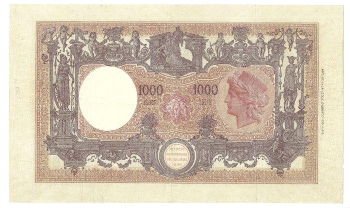 Italien. 1.000 Lire 1925 - Gigante BI 42J - R3