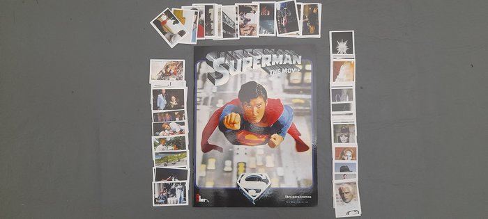 Cromy - the movie - Clark Kent superman - 218 Empty album + complete loose sticker set