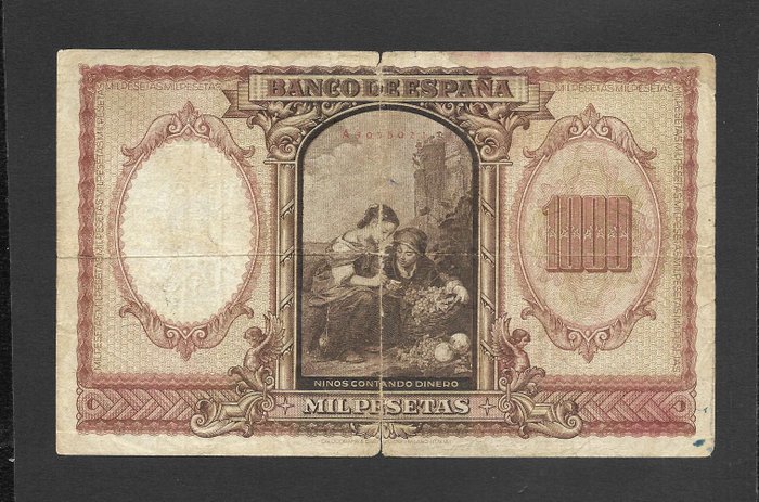 Spanien. - 1 X 1000 Pesetas 1940  (Ingen mindstepris)