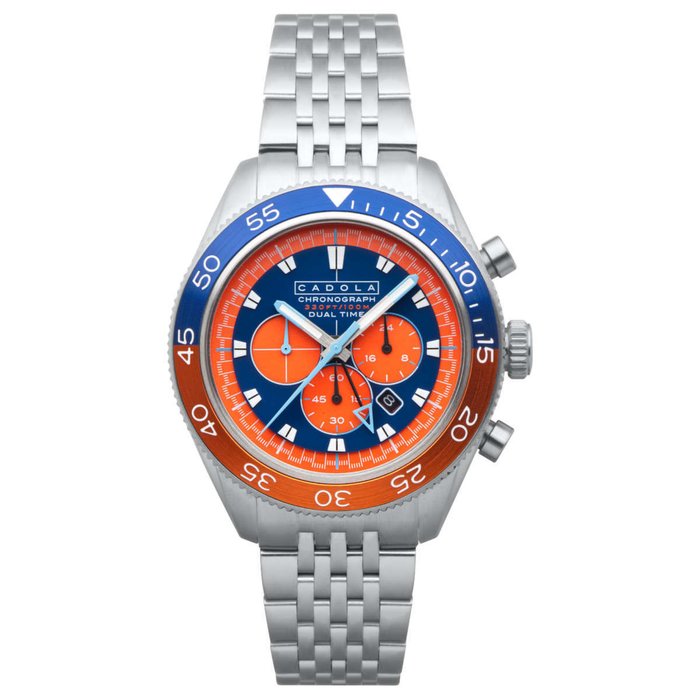 Cadola - Ahrens Chronograph Date Dual Time - SUNSET BLUE - Ingen mindstepris - CD-1036-22 - Mænd - 2011-nu