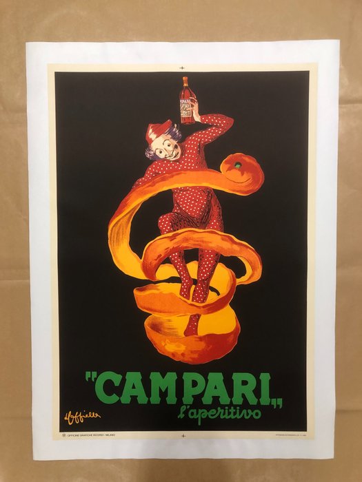 Leonetto Cappiello - CAMPARI L'APERITIVO - SPIRITELLO CAMPARI (100 x 70 cm) linen backed on canvas - 1970‹erne