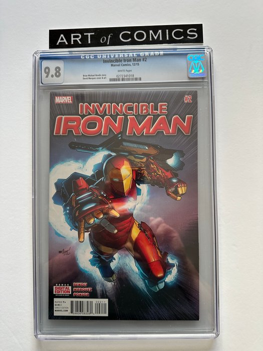 Invincible Iron Man #2 - CGC Graded 9.8 - Extremely High Grade! - White Pages! - 1 Graded comic - Første udgave - 2015