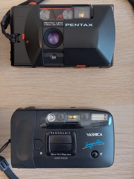 Samsung, Yashica, Pentax PC35AF, Imagination AF Plus, One Touch Zoom 90S, FINO 130 XL Analogt kompaktkamera