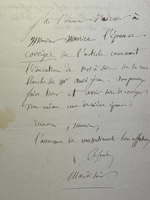 Charles Combes (1801-1872), ingénieur et scientifique français et Président du Académie des sciences - Lettre autographe signé - 1850