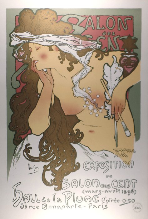 after A Mucha. - Salon des Cent (1896) - 1980‹erne