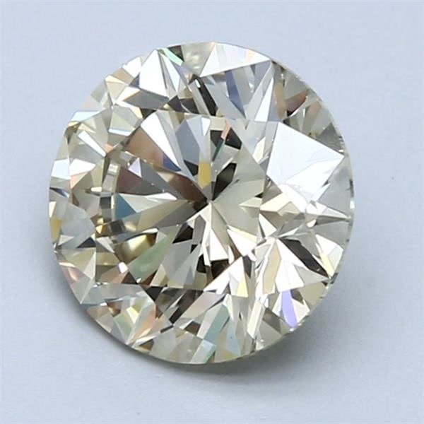 1 pcs Diamant  (Naturfarvet)  - 2.03 ct - Rund - Fancy intense Brunlig Gul - VVS2 - International Gemological Institute (IGI)