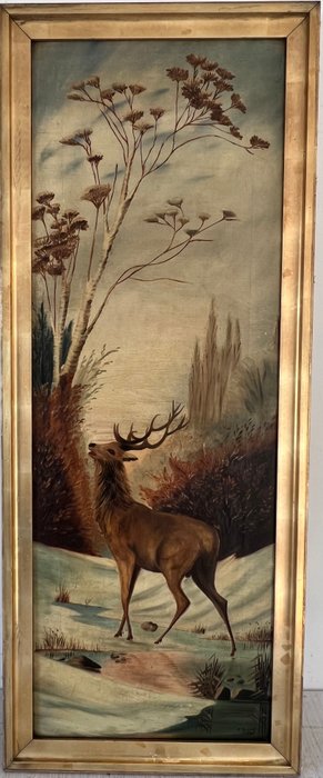 J Bucks (XlX-XX) - A stag in a summer and winter landscape