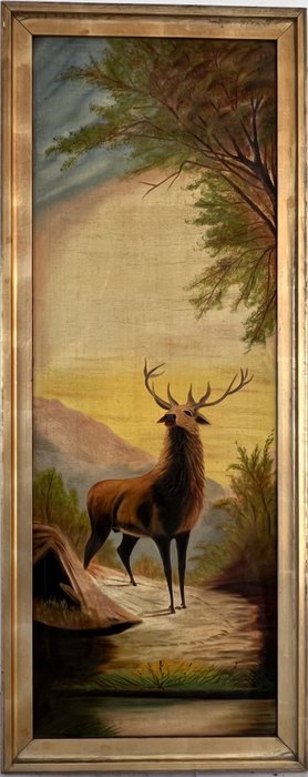 J Bucks (XlX-XX) - A stag in a summer and winter landscape