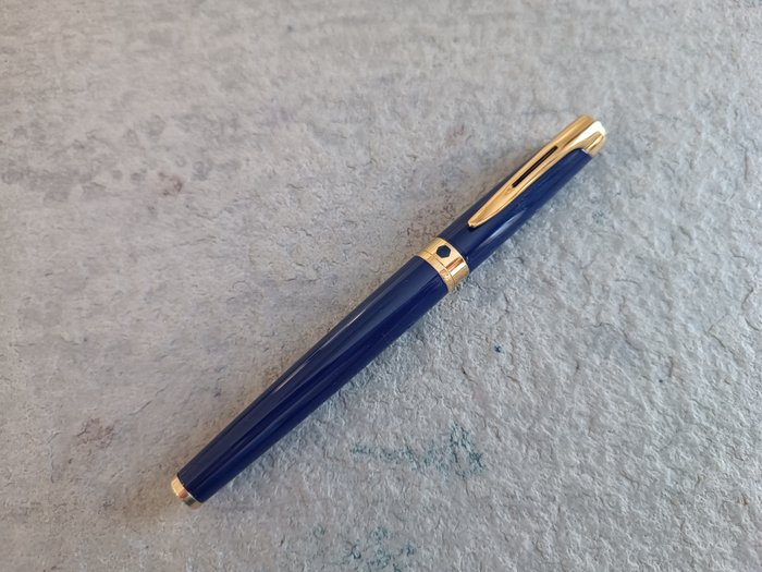 Waterman - Rollerball Waterman Alta gama l'Etalon resina azul y plaqué oro. Años 2022 - Rollerpen