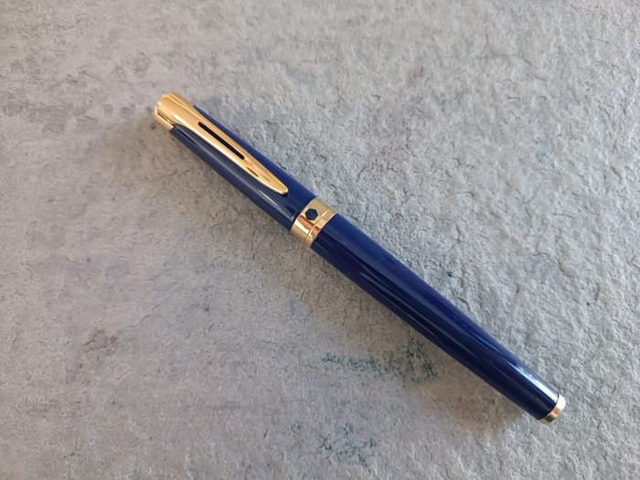 Waterman - Rollerball Waterman Alta gama l'Etalon resina azul y plaqué oro. Años 2022 - Rollerpen