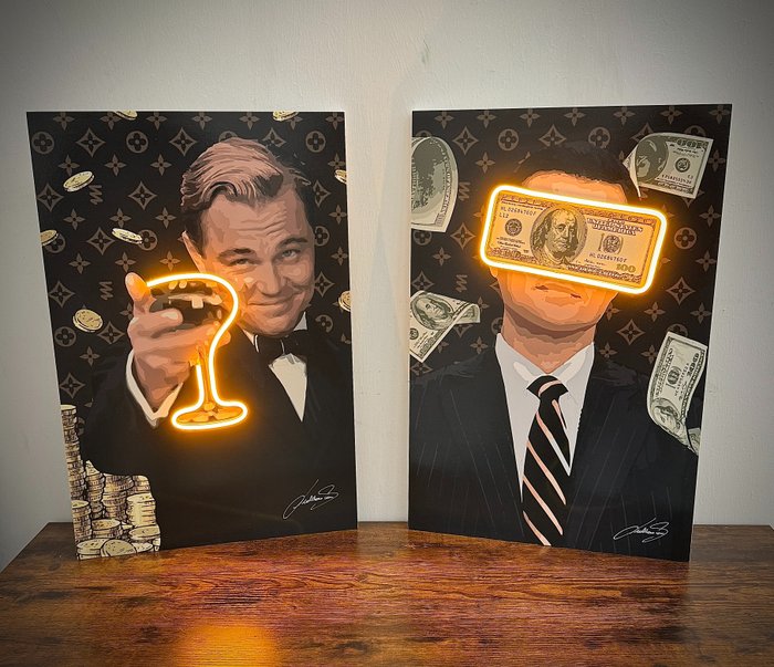 LEDMansion (1995) - BUNDLE - Leonardo Champagne  Belfort Money Rain Led Wall Art | ESCLUSIVA CATAWIKI