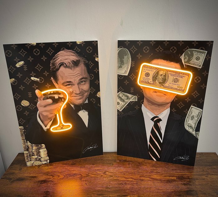 LEDMansion (1995) - BUNDLE - Leonardo Champagne  Belfort Money Rain Led Wall Art | ESCLUSIVA CATAWIKI