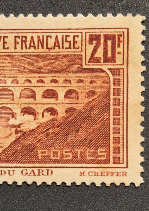 Frankrig 1930/1930 - Pont du Gard Luxury ** signeret 262A - Yvert