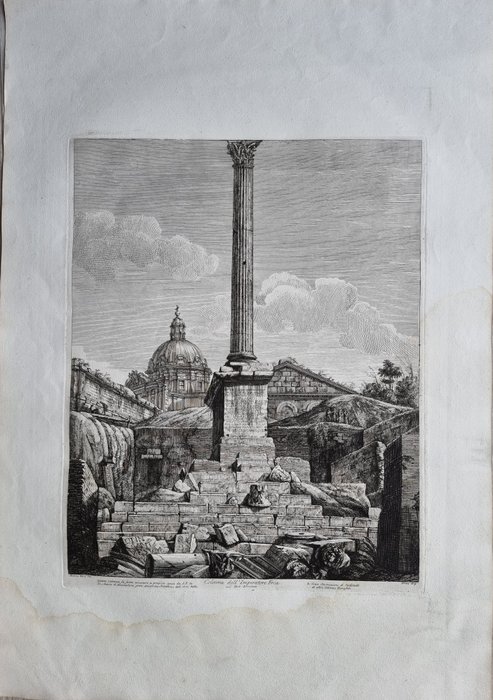 Luigi Rossini (1790–1857) - Colonna dell'Imperatore Foca nel Foro Romano - Roma