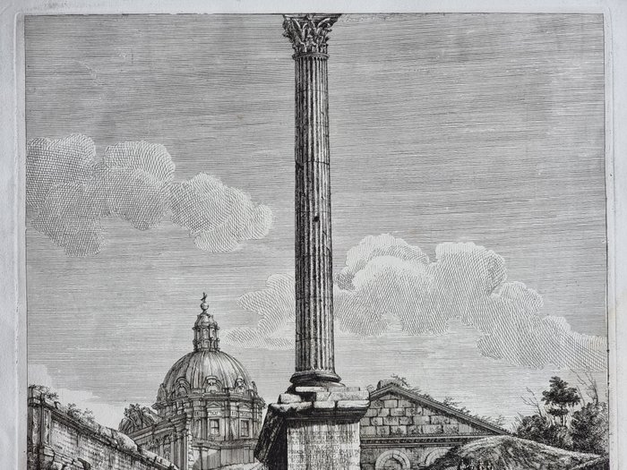 Luigi Rossini (1790–1857) - Colonna dell'Imperatore Foca nel Foro Romano - Roma