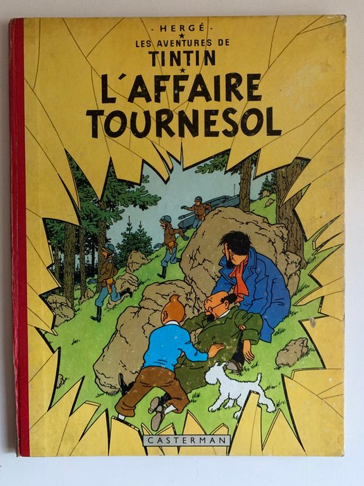 Tintin T18 - L’Affaire Tournesol (B19) - C - 1 Album - Første udgave - 1956