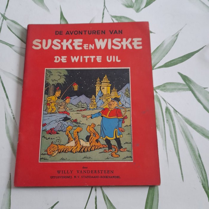 Suske en Wiske 7 - de witte uil - softcover - geniet ongekleurd - herdruk - 1 Album - 1954