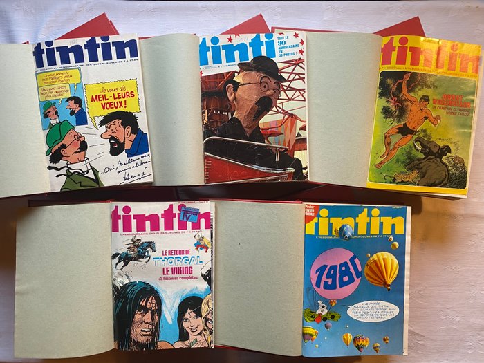 Tintin (magazine) - 15 Recueils - Années 1975 à 1980 complètes - 15 Album - Første udgave - 1975/1980