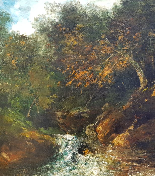 Gustave Courbet (1819-1877), Circle of - Cascade en forêt