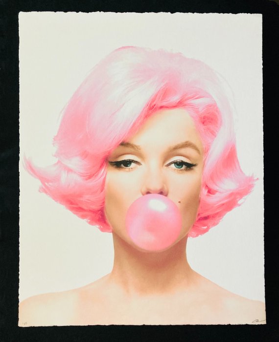 "Bubblelicious" - Artwork Signed by Artist ( USA ) - Marilyn Monroe