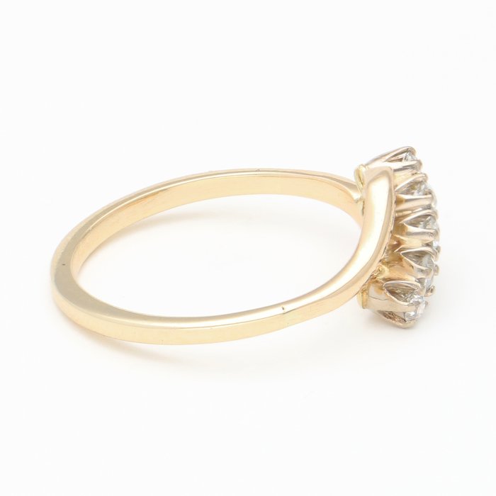 Ingen mindstepris - Ring - 14 karat Gulguld Diamant (Natur)