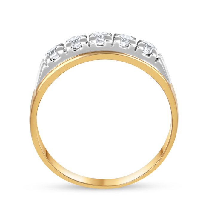 Ring - 18 kraat Gulguld, Hvidguld -  0.25ct. tw. Diamant (Natur)