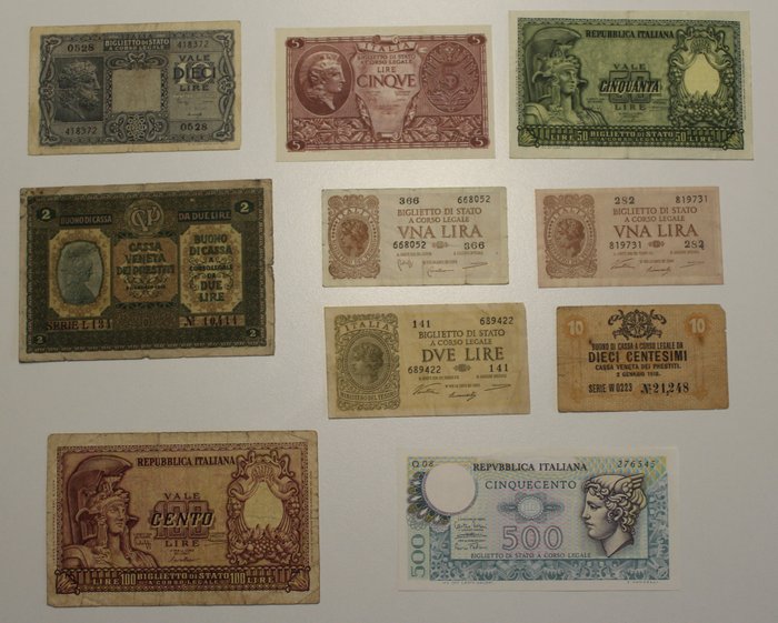 Italien. - 47 Banknotes - mini assegni - various dates  (Ingen mindstepris)