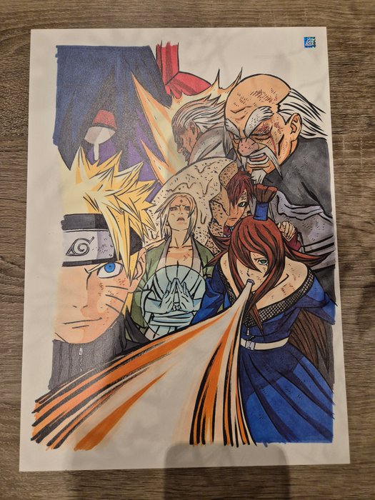 Naruto - 2 Giclées - Annotated official reproduction of Manga Board